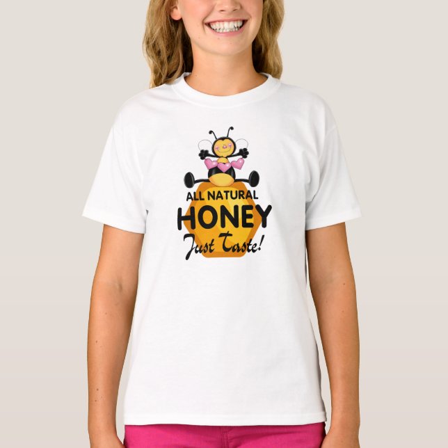 T-shirt Querida Bee, Mel Slogan (Frente)