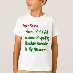 T-shirt Querido Advogado do Papai Noel - Carta de Natal Di