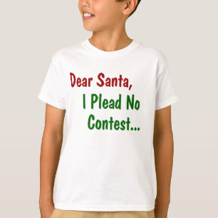 T-shirt Querido Papai Noel Eu Me Declaro Inocente - Natal