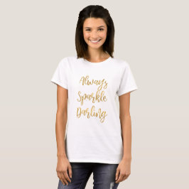 T-shirt Querido Sparkle Dourado