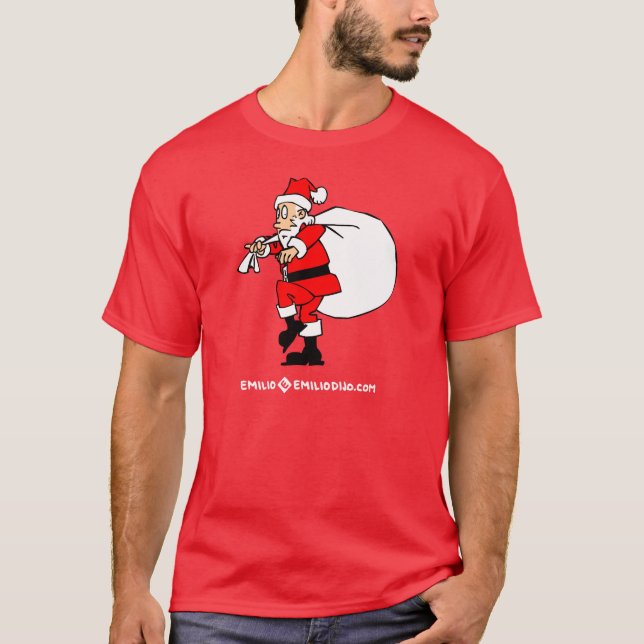 T-shirt quiet santa (Frente)