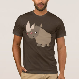 T-shirt quieto do rinoceronte dos desenhos