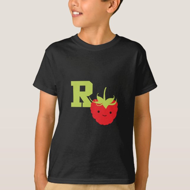 T-shirt R é para framboesa (Frente)