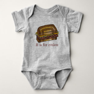 T-shirt R é para Reuben Sandwich Foodie Alphabet Inicial