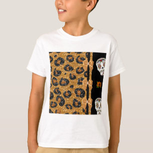 T-shirt RAB Peles de Açúcar Impresso do Leopardo Dourado R