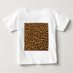 T-shirt RAB Rockabilly Estampa de Leopardo Marrom Dourado
