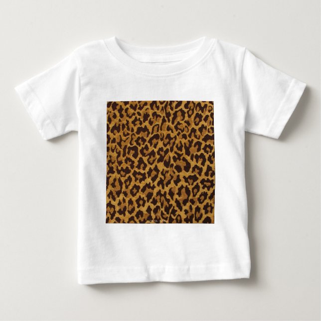 T-shirt RAB Rockabilly Leopard Print Brown Dourado (Frente)
