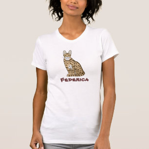 T-shirt Raça do gato de Serengeti customizável