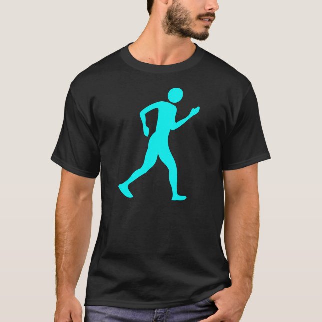 T-shirt Racewalking - ciano (Frente)