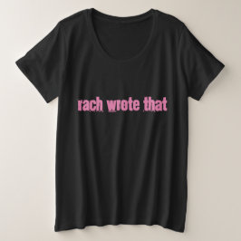 T-shirt Rach (Tamanho Mais) 