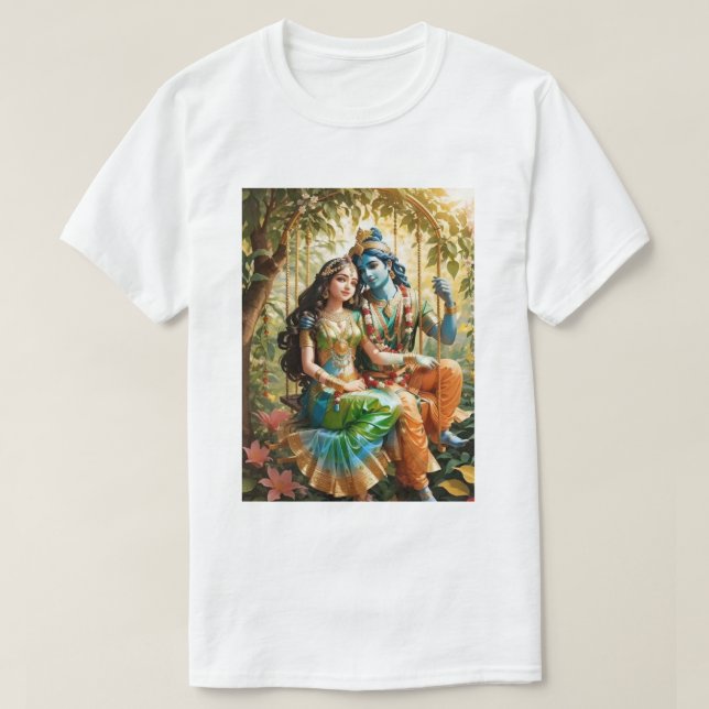 t-shirt Radhe Krishna (Frente do Design)