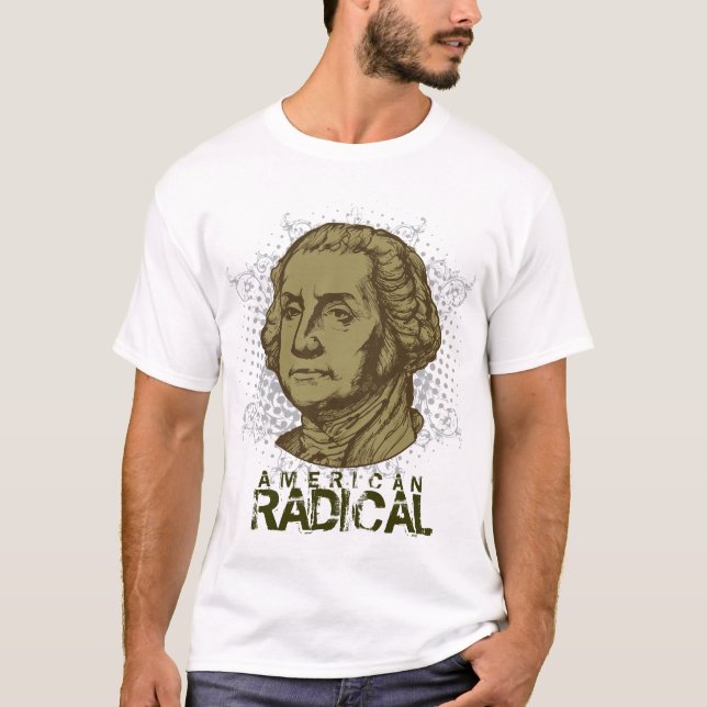 T-shirt radical americano de George Washington (Frente)