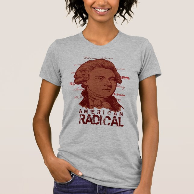 T-shirt radical americano de Jefferson (Frente)
