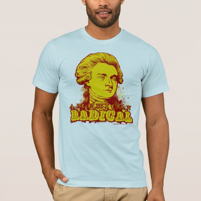 T-shirt radical americano de Thomas Jefferson (Frente)