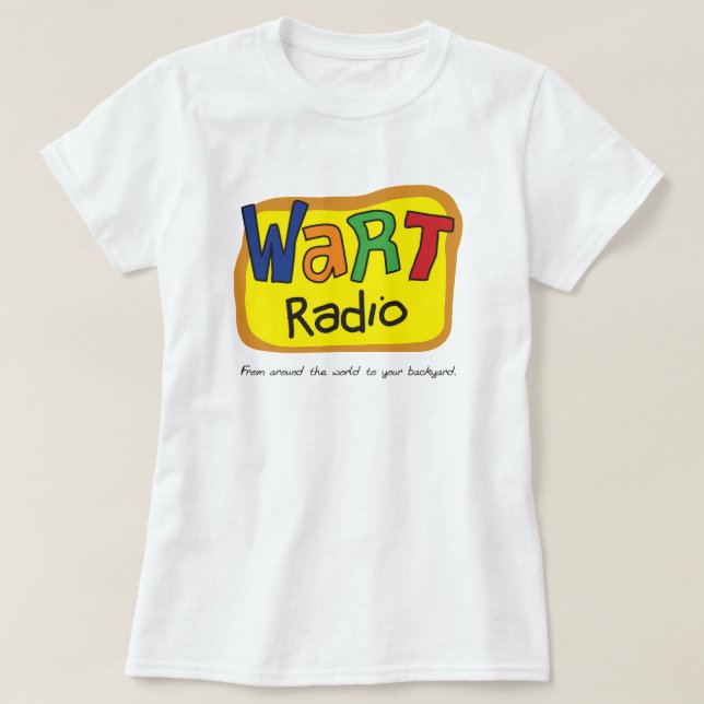 T-shirt Rádio WART Estação Retro Ficcional (Frente do Design)
