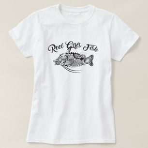 T-shirt Raglan Capa 3/4 de Peixes Reel