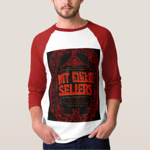 T-Shirt Raglan de Capa básica 3/4 para homens—um e