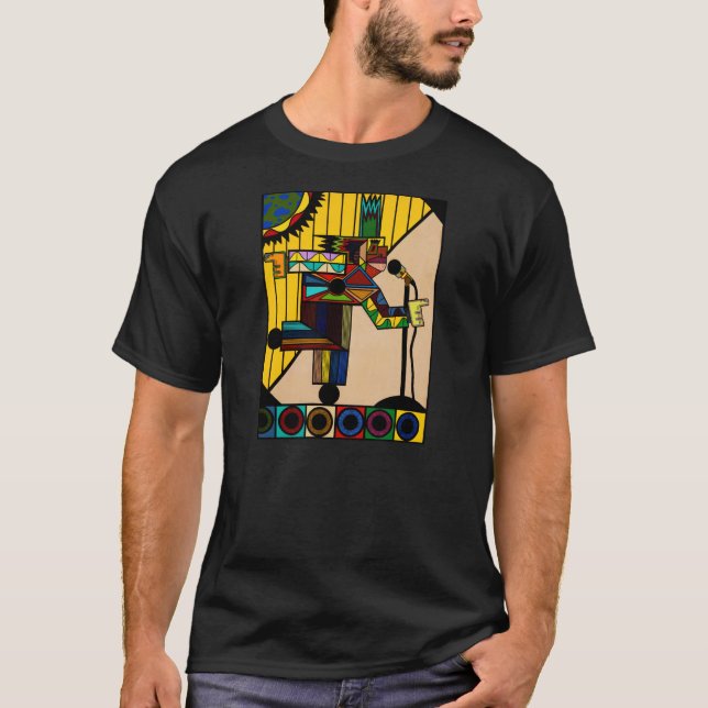T-shirt "Raid I Blues" por Ruchell Alexander (Frente)