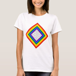 T-shirt RAINBOL FLAG FRAME + sinal ou imagem
