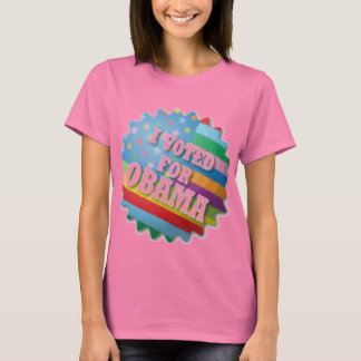T-shirt Rainbow Eu votei em Obama
