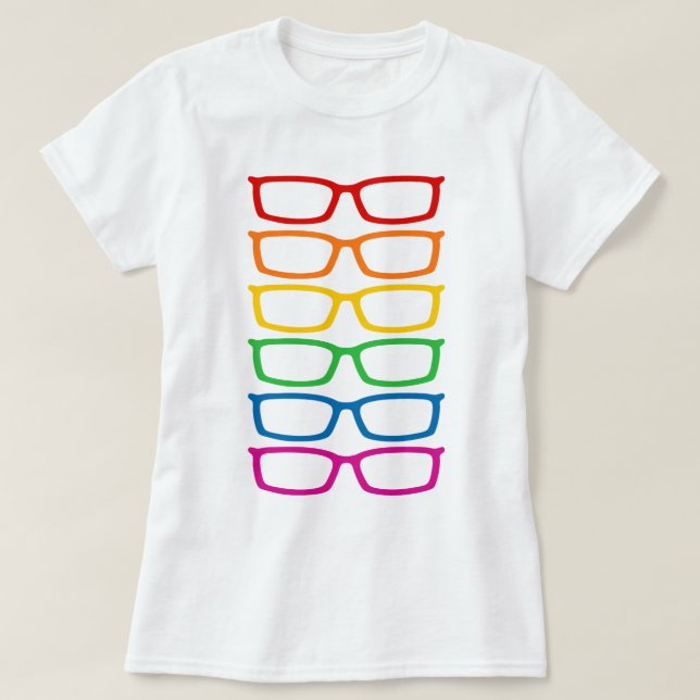 T-shirt Rainbow Eyeglass (Frente do Design)