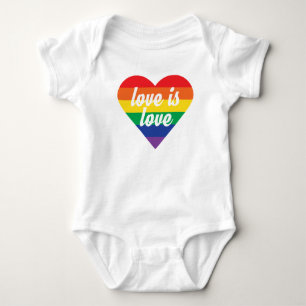 T-shirt Rainbow Heart Baby Shirt - Love is Love
