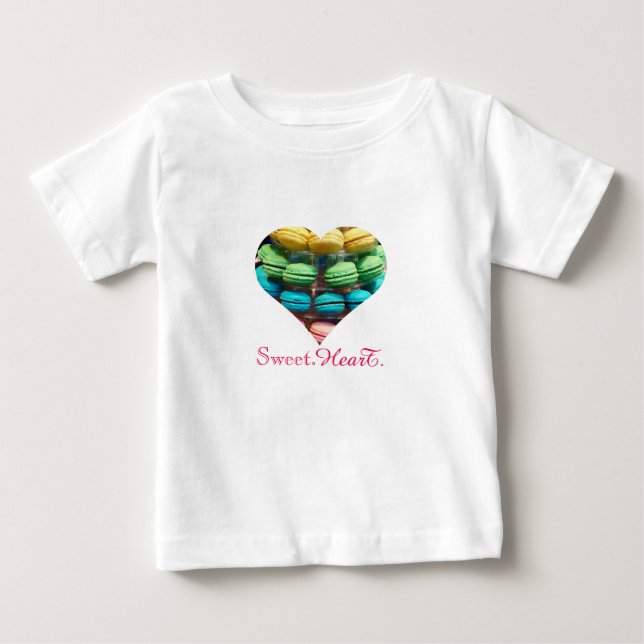 T-shirt Rainbow Macaron Sweet Heart (Frente)