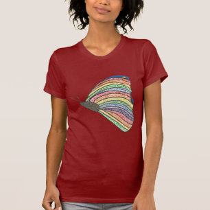 T-shirt Rainbow Mosaic Butterfly Tea por CherylsArt