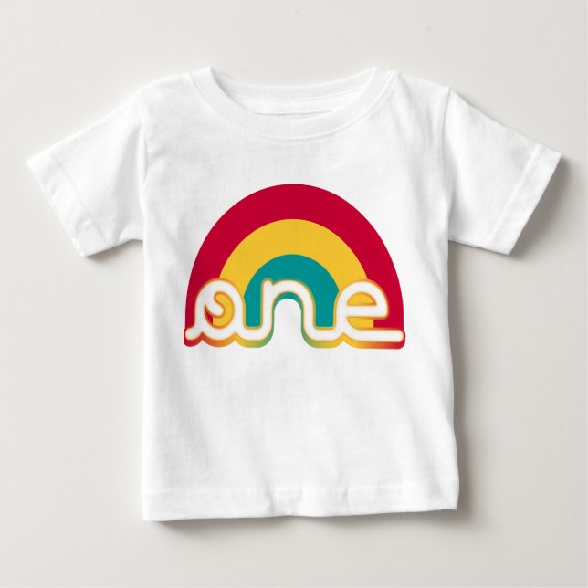 T-shirt Rainbow One Birthday Tee (Frente)