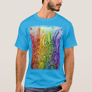 T-Shirt Rainbow Squids Interwoven