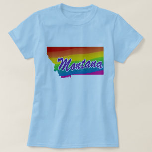 T-shirt Rainbow State Of Montana