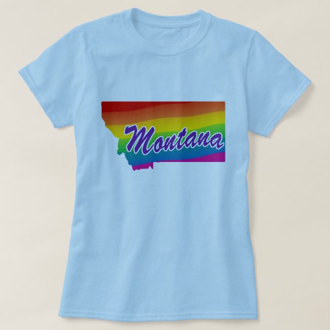 T-shirt Rainbow State Of Montana (Frente do Design)