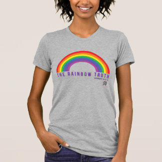 T-Shirt Rainbow Truth, Cinza feminina