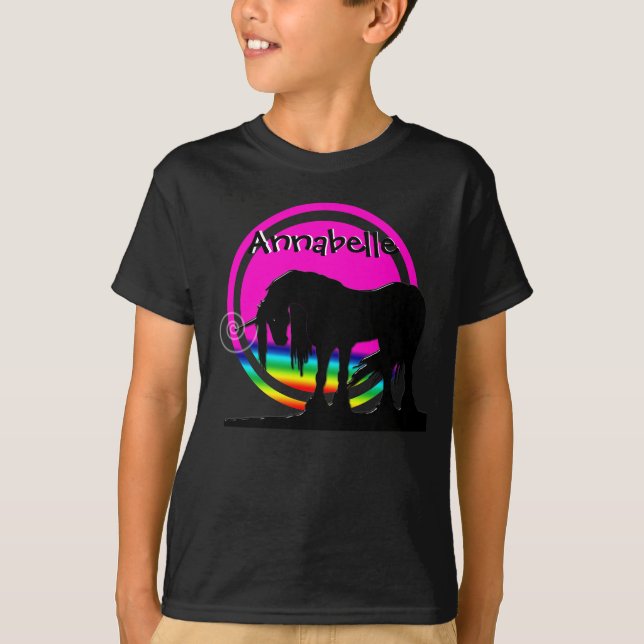 T-shirt Rainbow Unicorn Party (Frente)