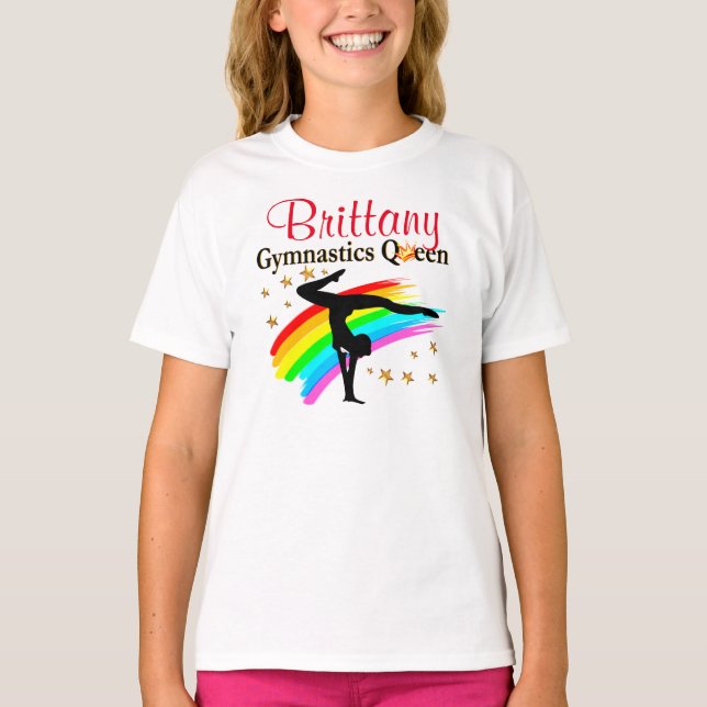 T-shirt Rainha da ginástica personalizada (Frente)