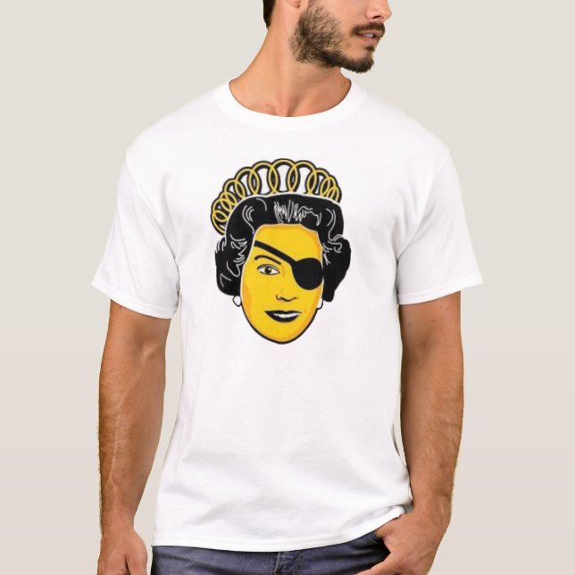 T-shirt Rainha Elizabeth do pirata (Frente)