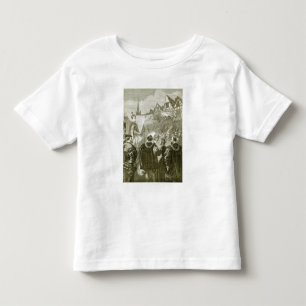 T-shirt Rainha Elizabeth que entra em Londres