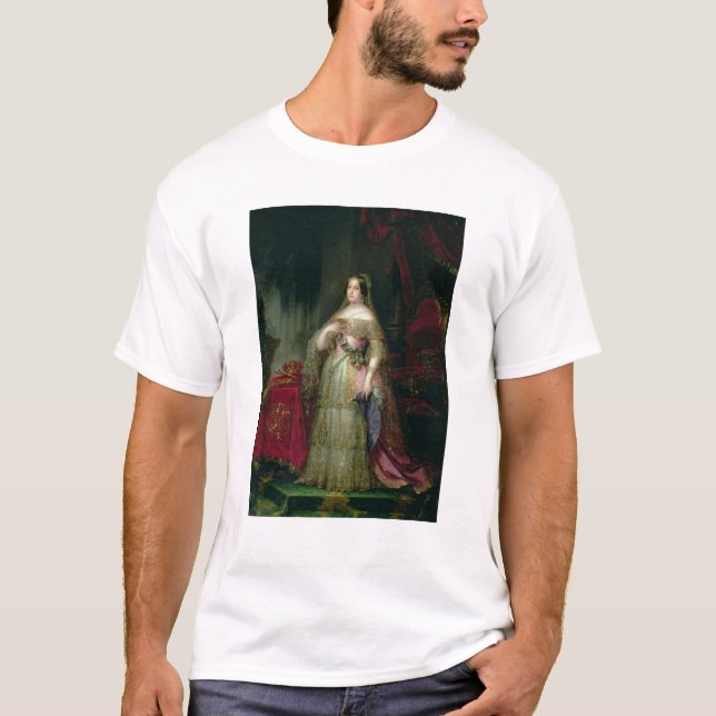 T-shirt Rainha Isabella II da espanha (Frente)
