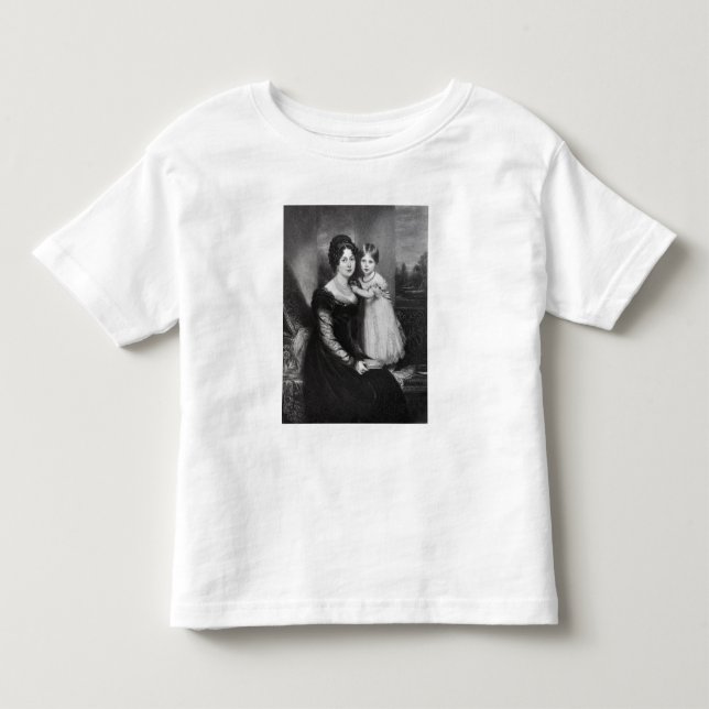 T-shirt Rainha Vitória como criança com a mãe (Frente)