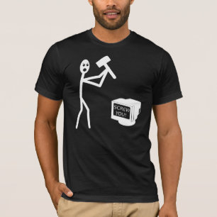 T-shirt Raiva do computador, branca