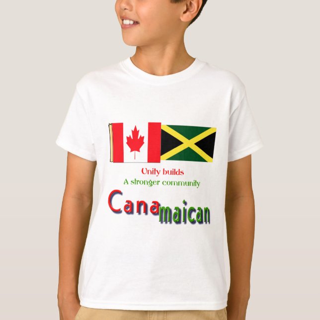 T-shirt raízes jamaicanas-canadianas (Frente)