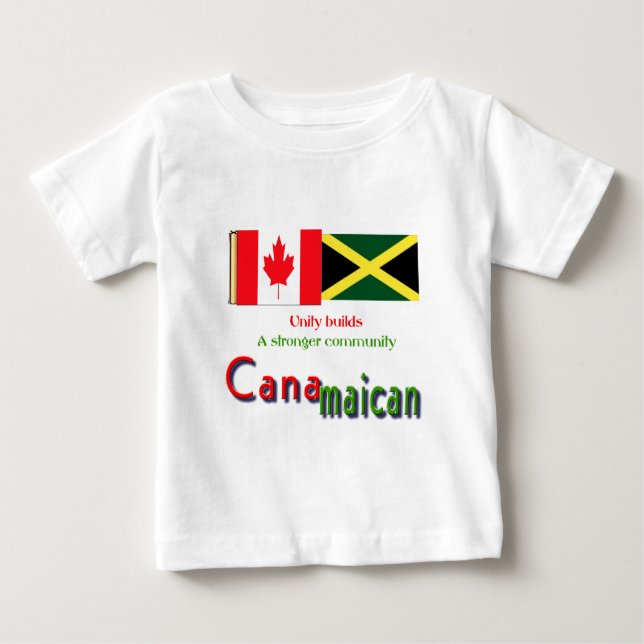 T-shirt raízes jamaicanas-canadianas (Frente)
