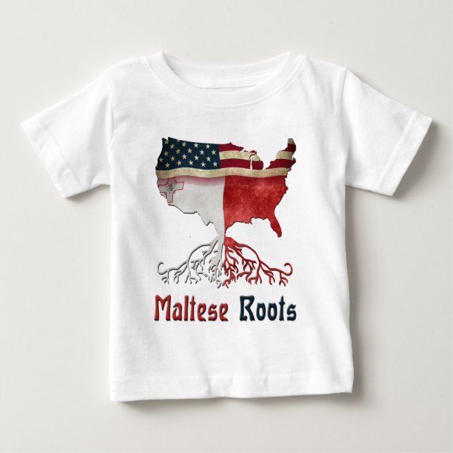 T-shirt Raízes Malteses Americanas (Frente)