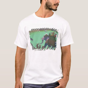 T-shirt Raja Sarup Singh de Udaipur, em uma caça do varr