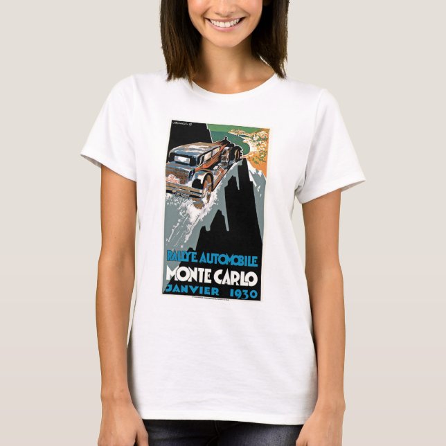 T-shirt Rallye Automobile Monte Carlo (Frente)