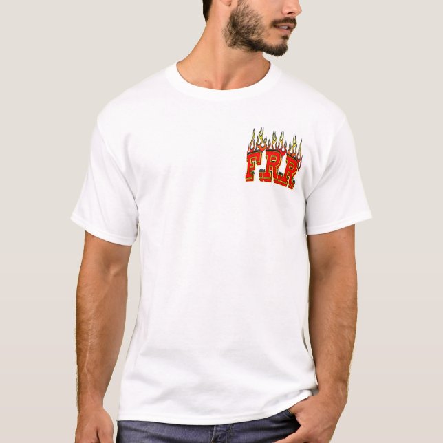 T-shirt Rancho flamejante do rato (Frente)