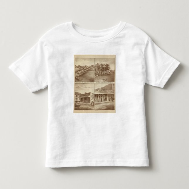T-shirt Ranchos de Tulare Co, escritórios (Frente)