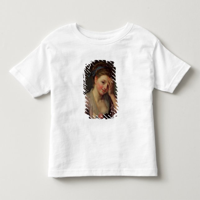 T-shirt Rapariga jovem com Rosa (Frente)