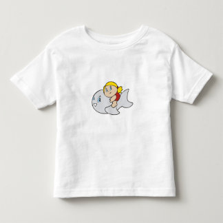 T-shirt Rapariga nadando com golfinho