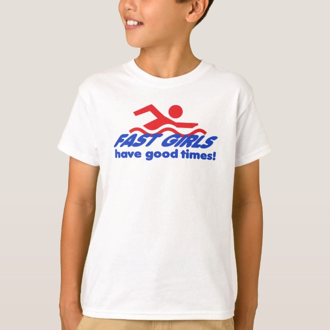 T-shirt rápido das meninas (Frente)